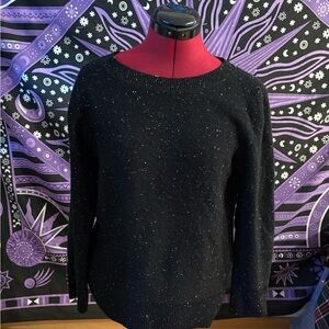 rag & bone Black Speckled Crew Neck Sweater